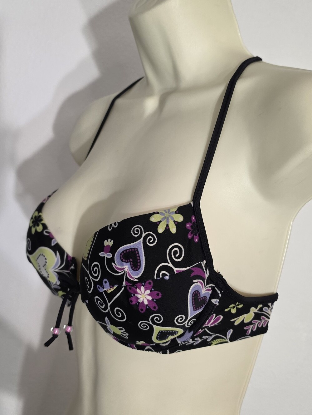 Victoria's Secret Bikini Top Black Multi Size 34C - Picture 3 of 16
